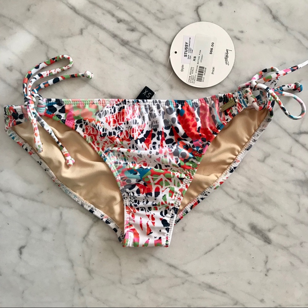 NWT Stussy classic string bikini bottom